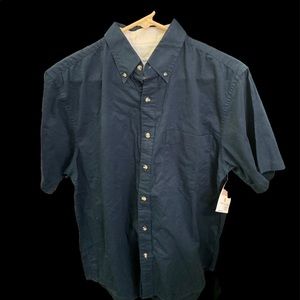 Roundly shirt sleeve, button down cotton shirt